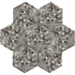 Coastal Tri-Hex Pebble - stone tile